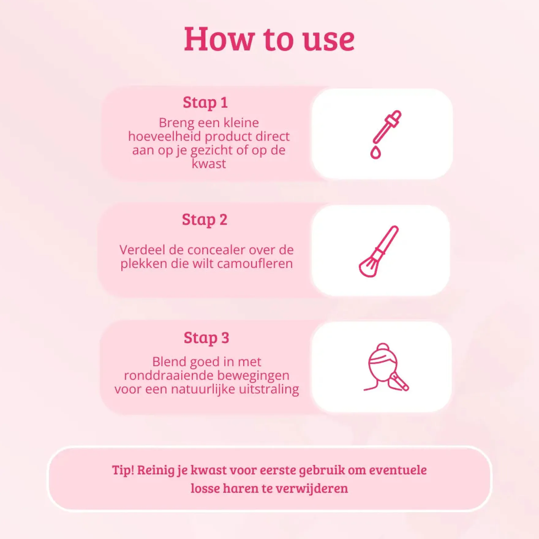 Pink & Rose Gold Concealer Brush