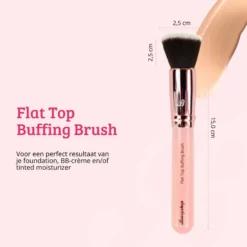 Pink & Rose Gold Flat Top Buffing Brush