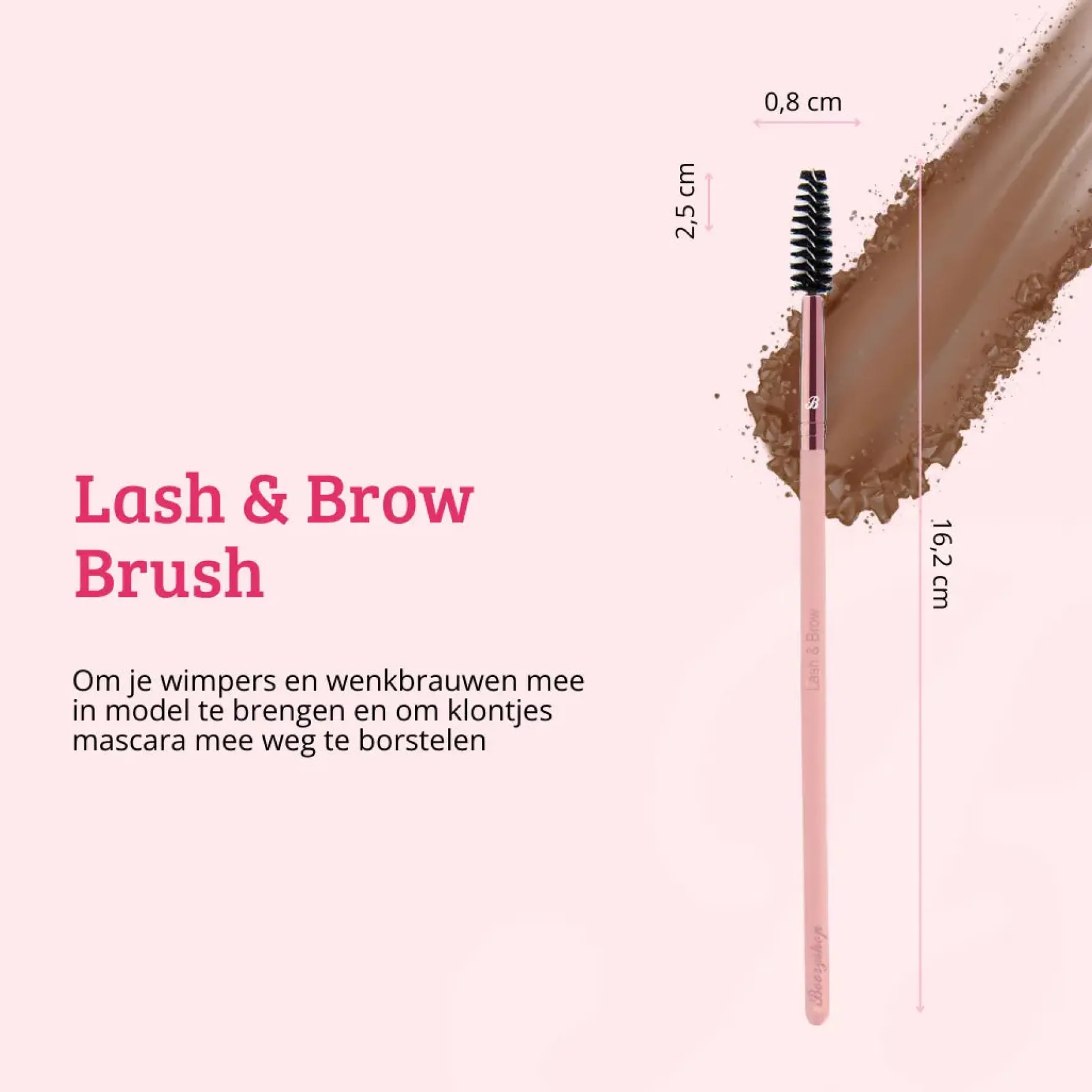 Pink & Rose Gold Lash & Brow Brush