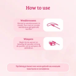 Pink & Rose Gold Lash & Brow Brush