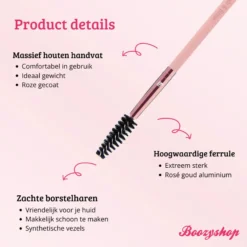 Pink & Rose Gold Lash & Brow Brush