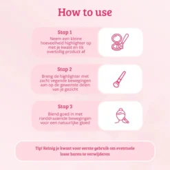Pink & Rose Gold Small Fan Brush