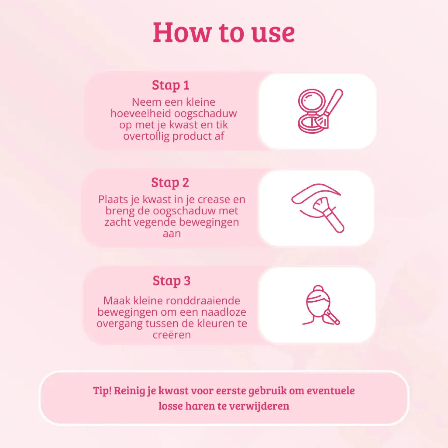 Pink & Rose Gold Tapered Blender Brush