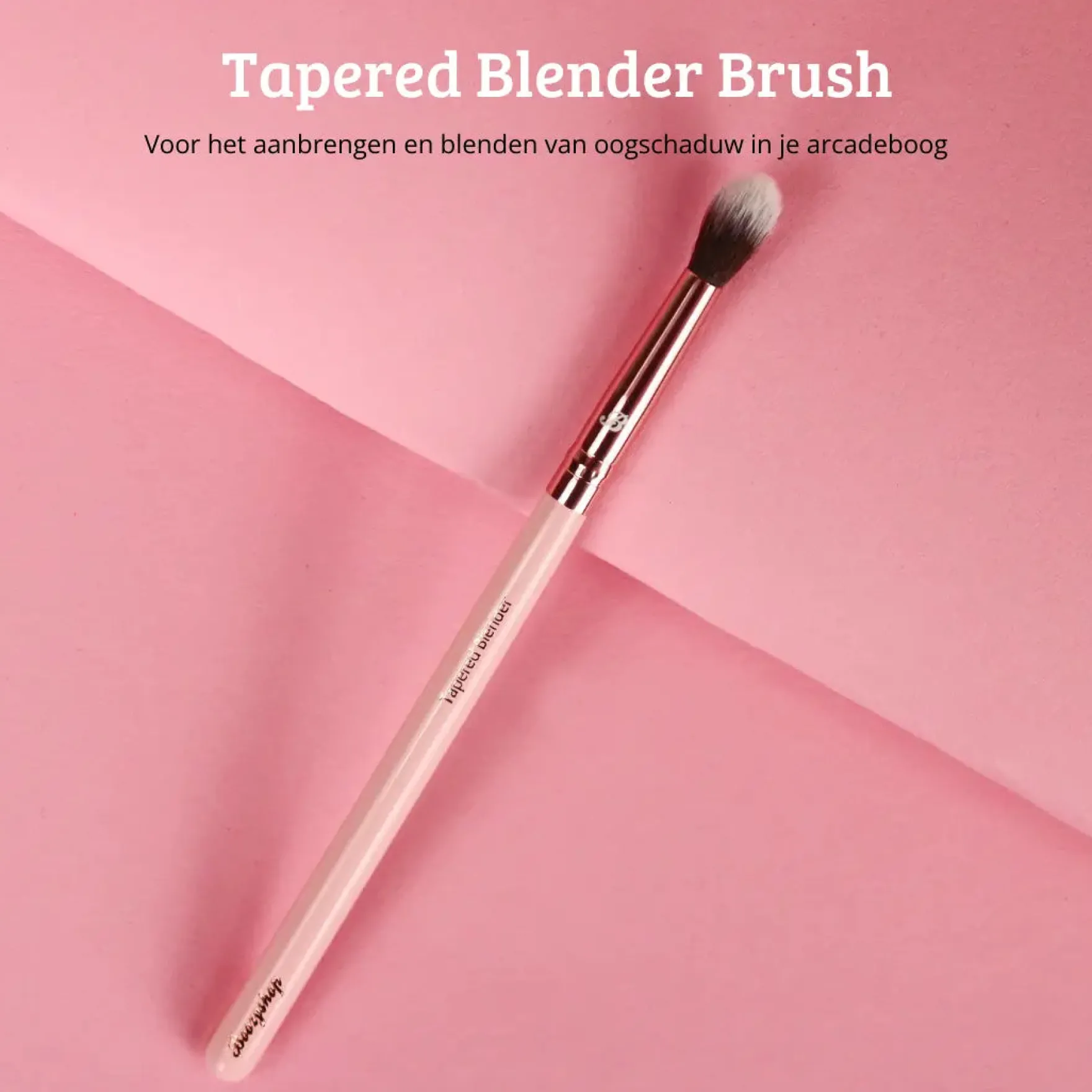 Pink & Rose Gold Tapered Blender Brush