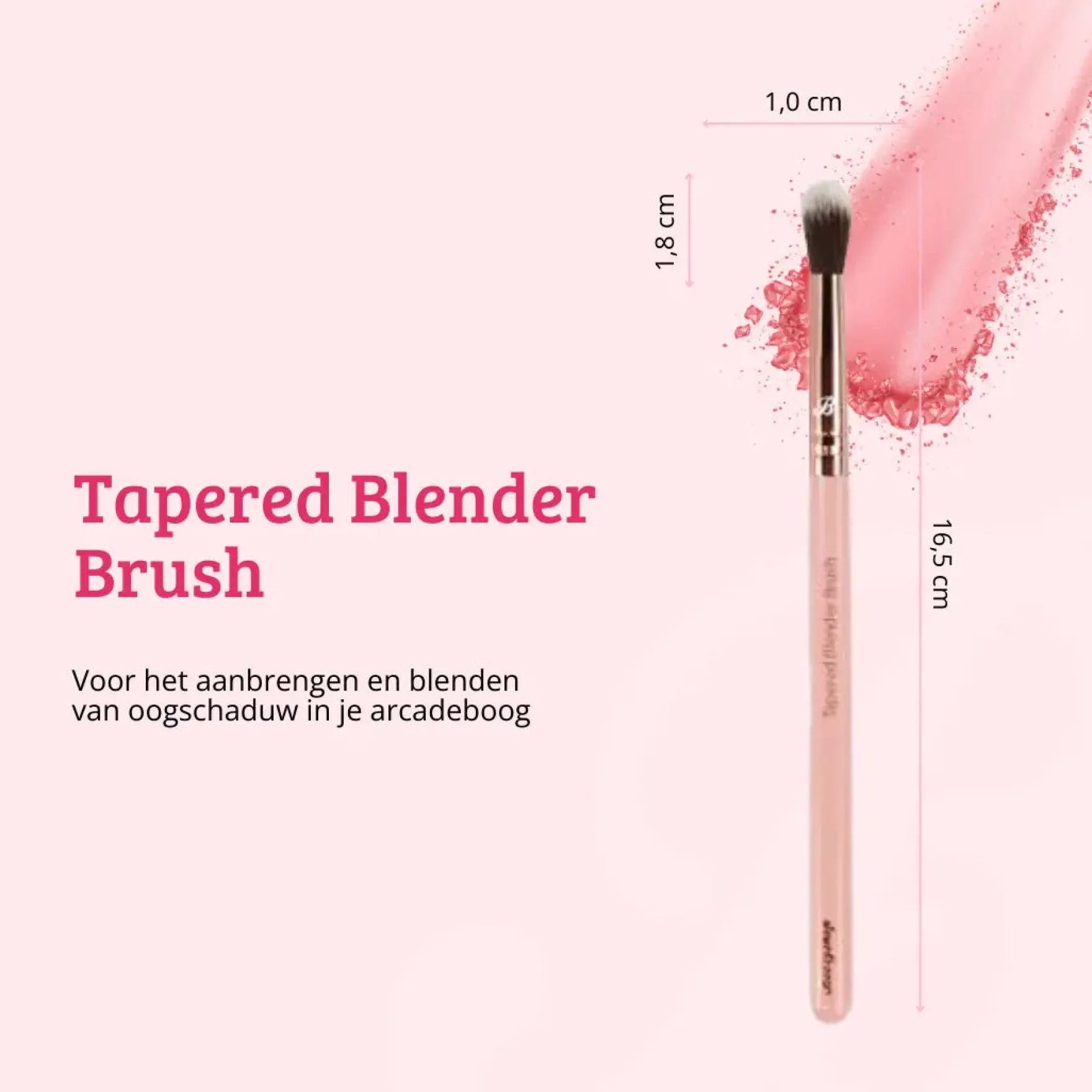 Pink & Rose Gold Tapered Blender Brush