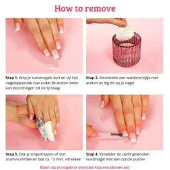 Press On French Nails Black / Pink