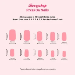 Press On French Nails Metallic Pearlescent