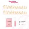 Press On French Nails Nude Goldstrike