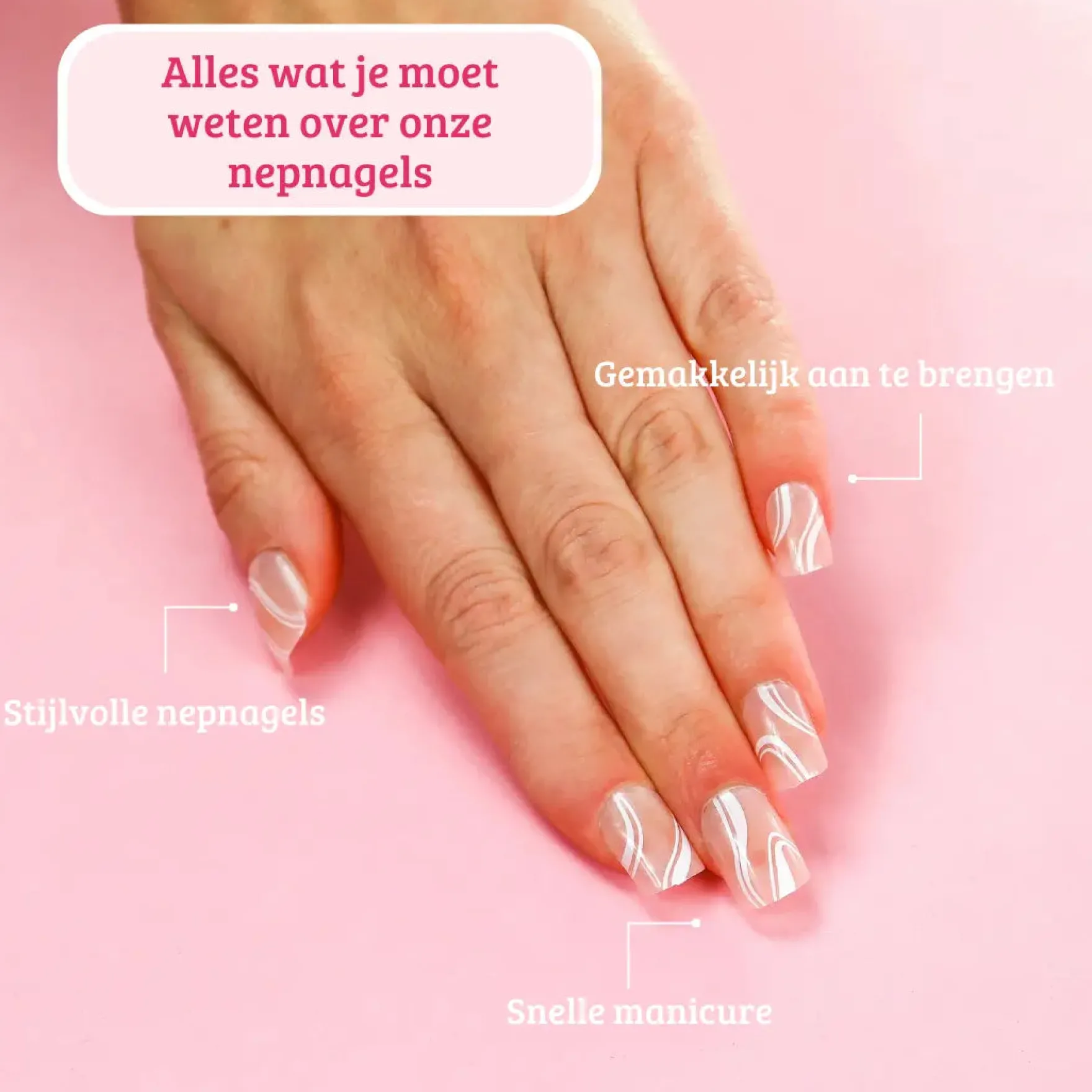 Press On French Nails Waves