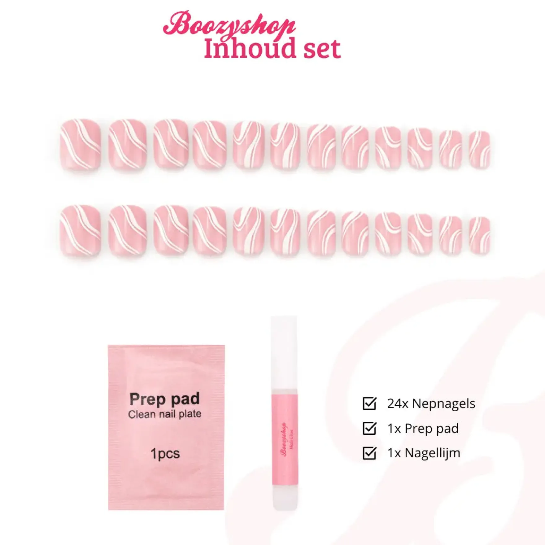 Press On French Nails Waves