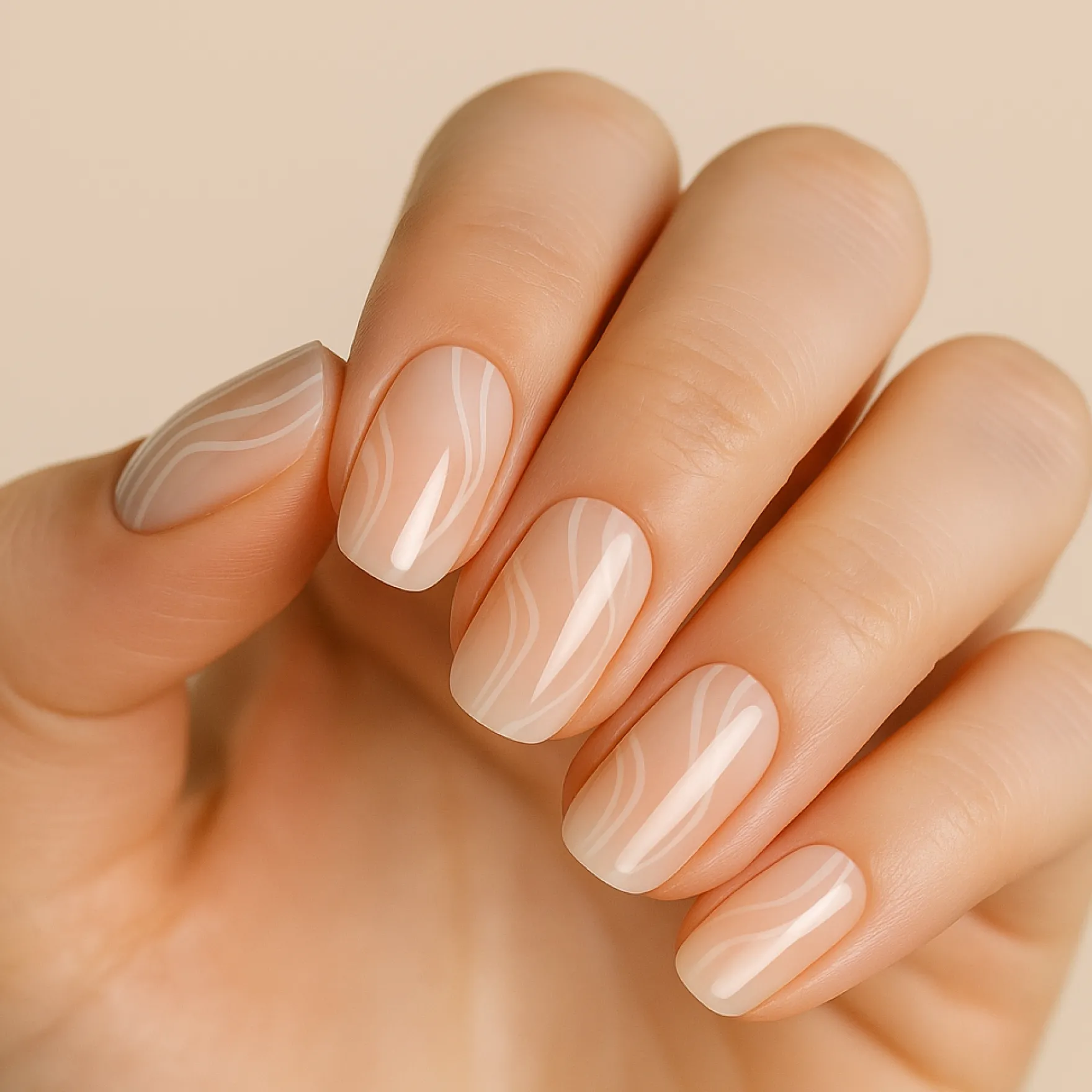 Press On French Nails Waves