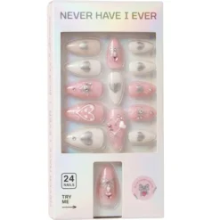Press-On Nails Hearts of Pearls