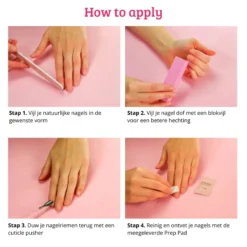 Press On French Nails White / Pink