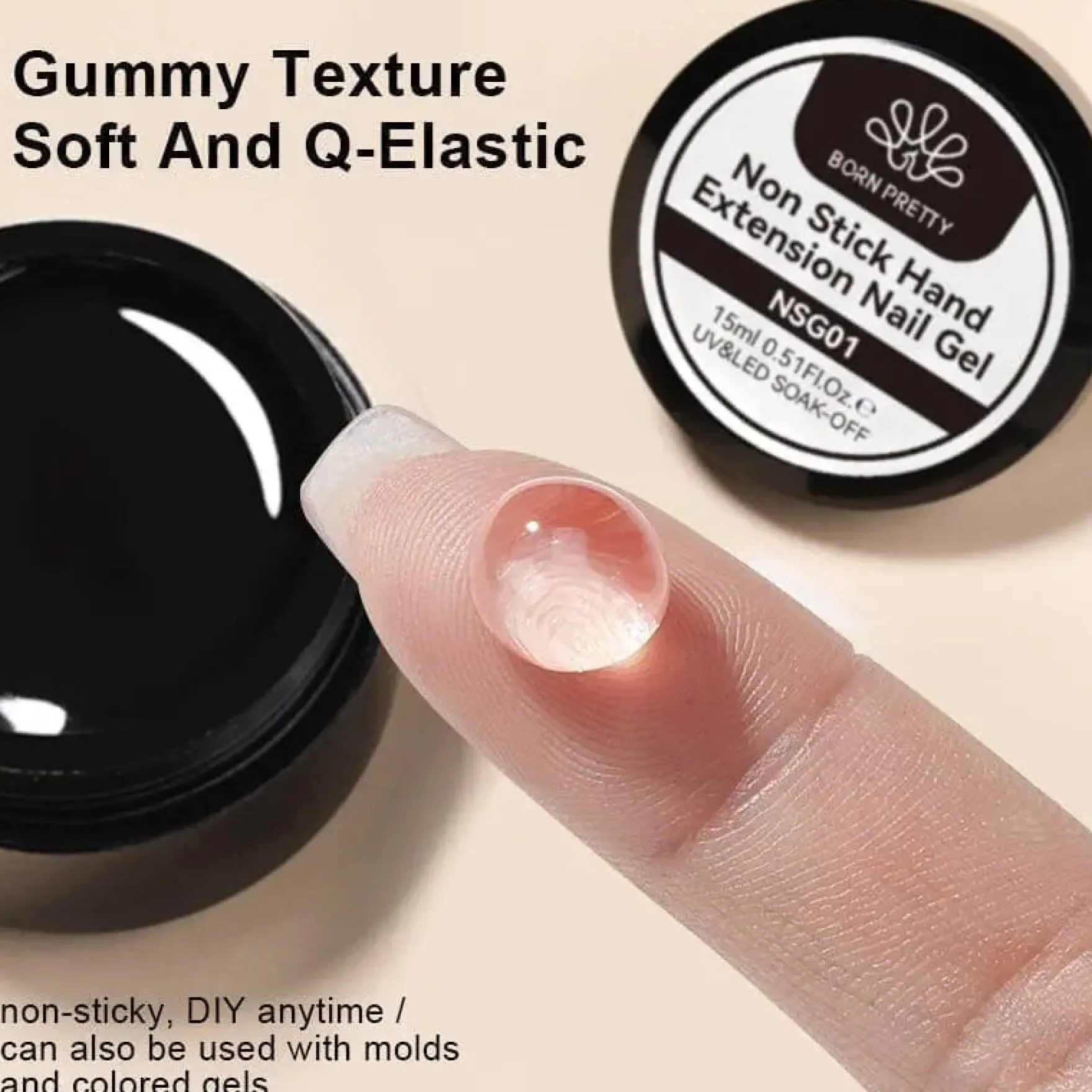 Pure Color & Glitter Non Stick Hand Extension Gel NEG28