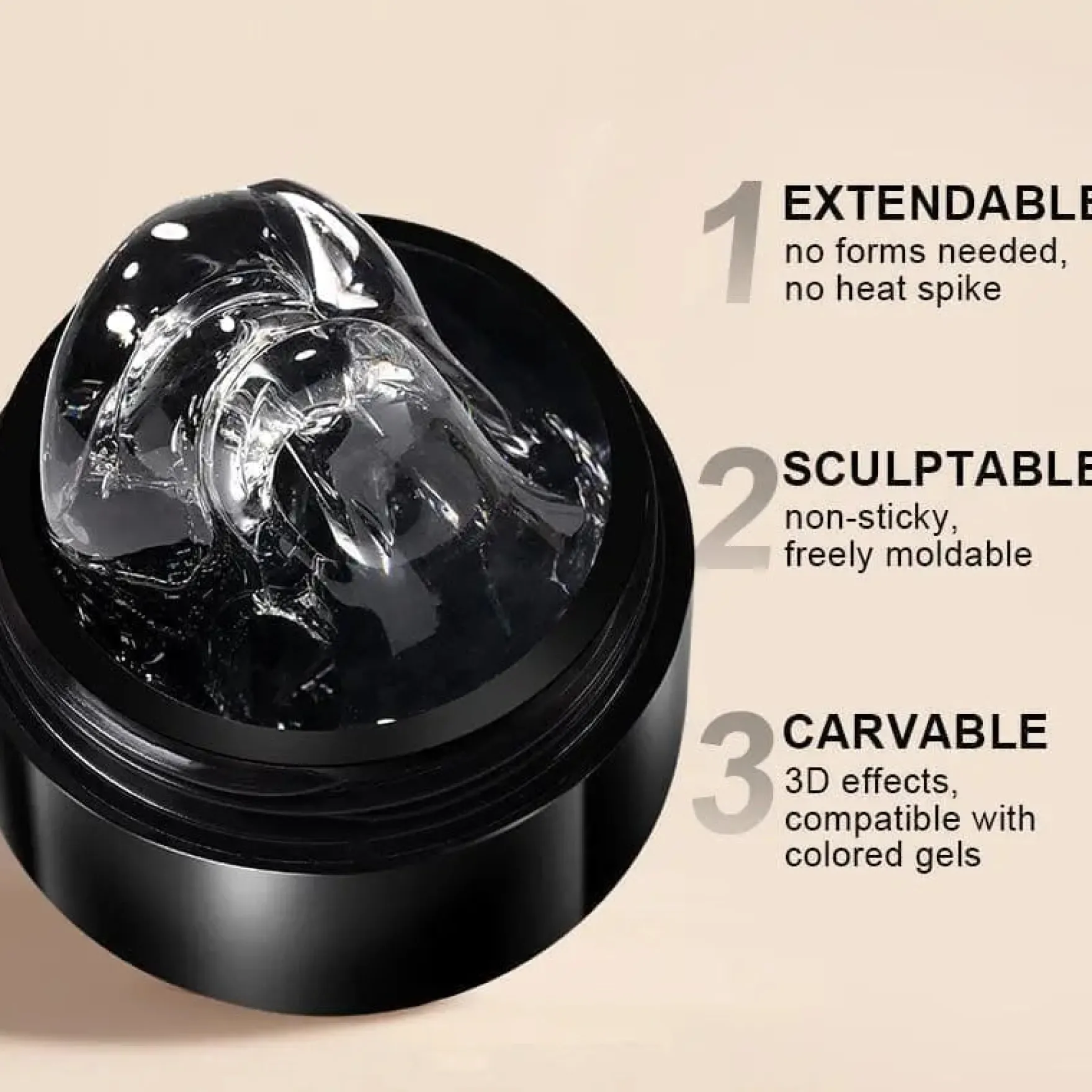 Pure Color & Glitter Non Stick Hand Extension Gel NEG04