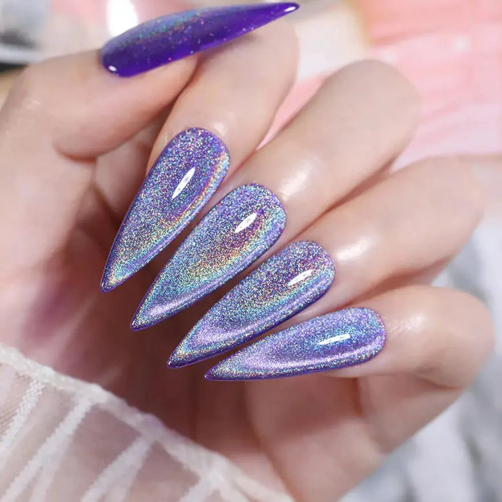Rainbow Holographic Cat Magnetic Gel MY110