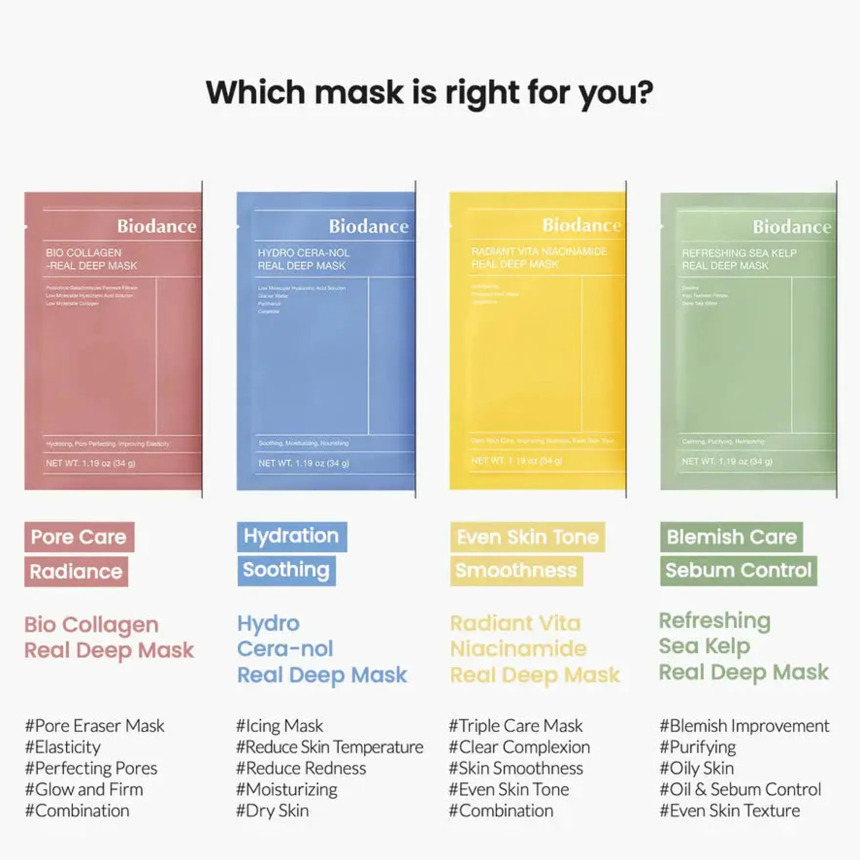 Real Deep Mask Variety 4-Pack
