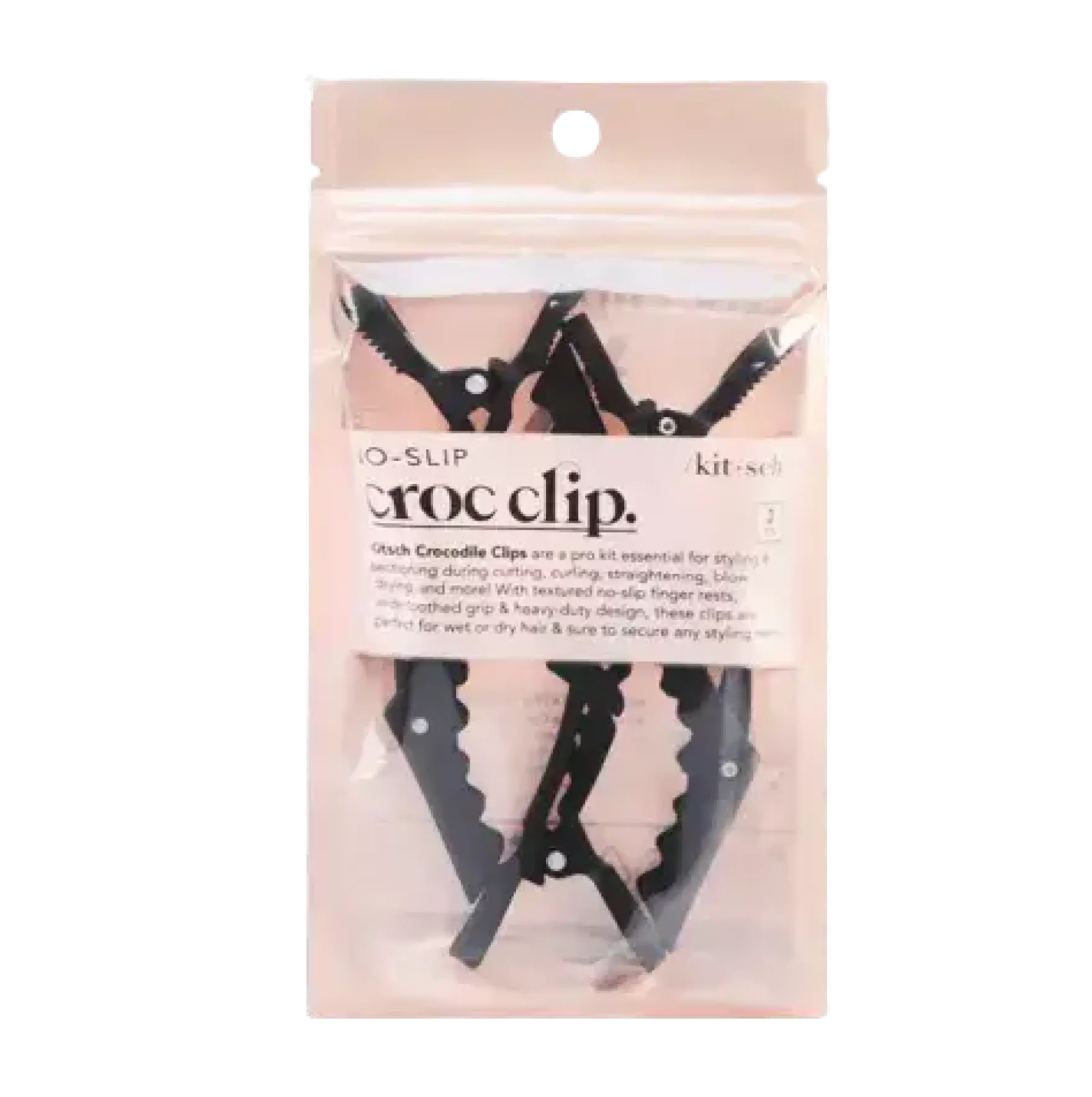 Recycled Plastic Crocodile Clip 3PC Black