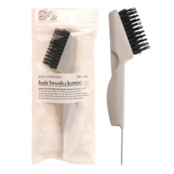 Recycled Plastic Hair Brush Cleaner Gray