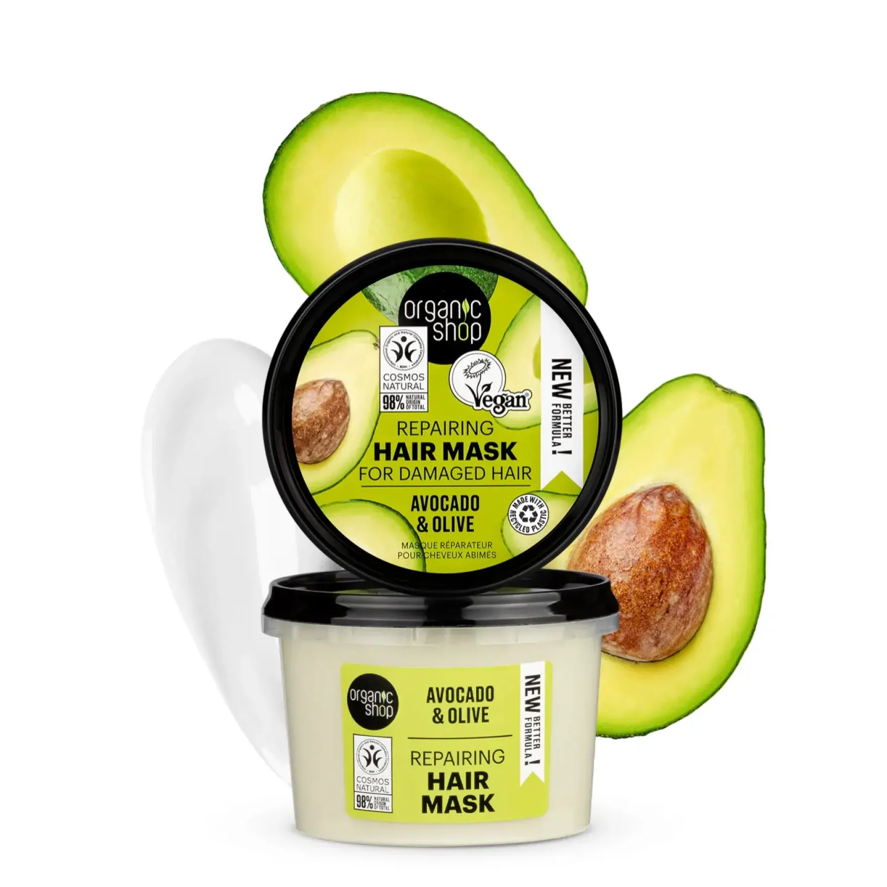 Repairing Hair Mask for Damaged Hair Avocado and Olive