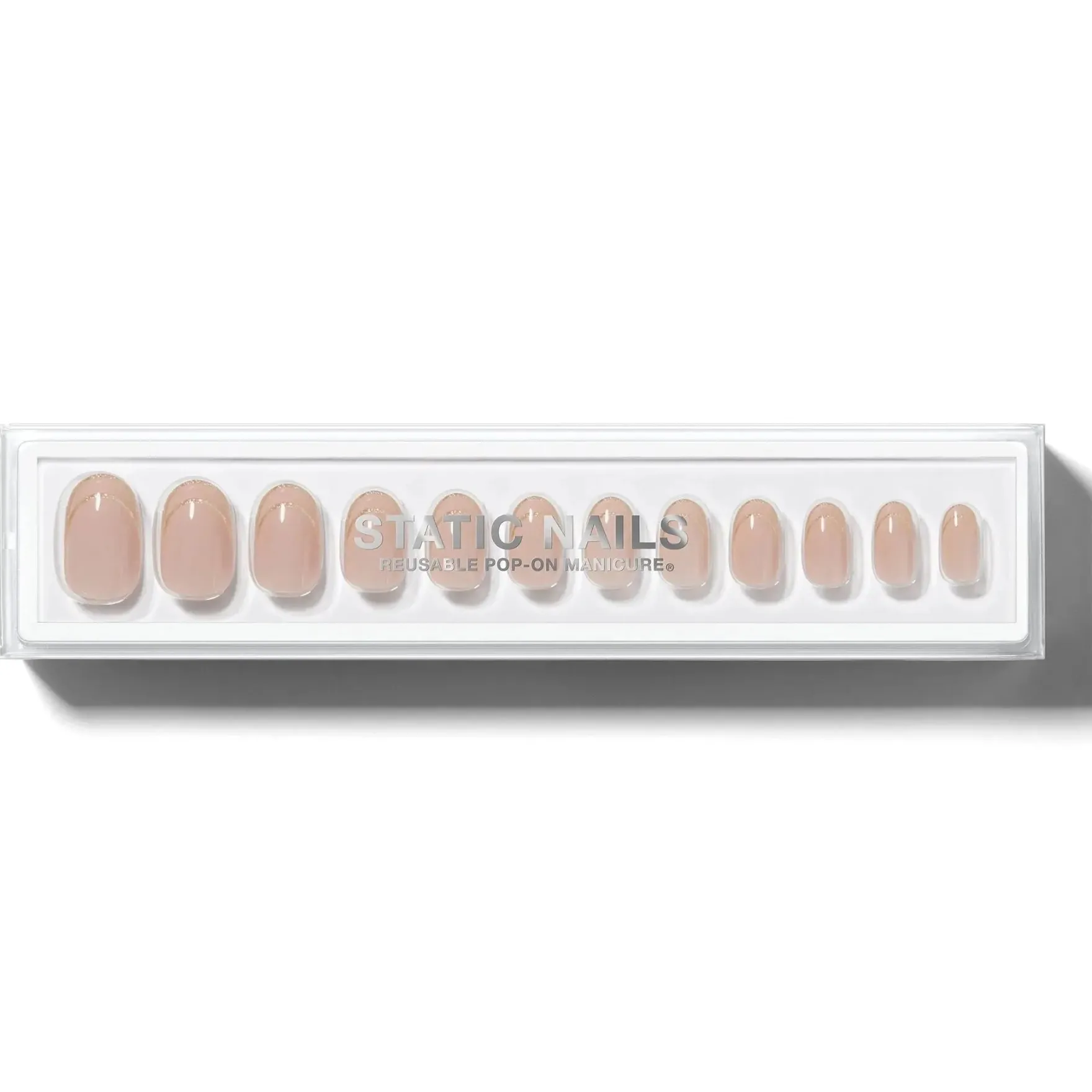 Reusable Pop-On Manicure Double French Round