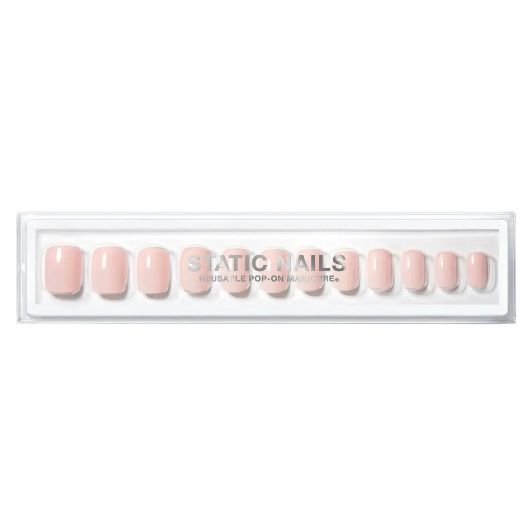 Reusable Pop-On Manicure Milky Pink Square