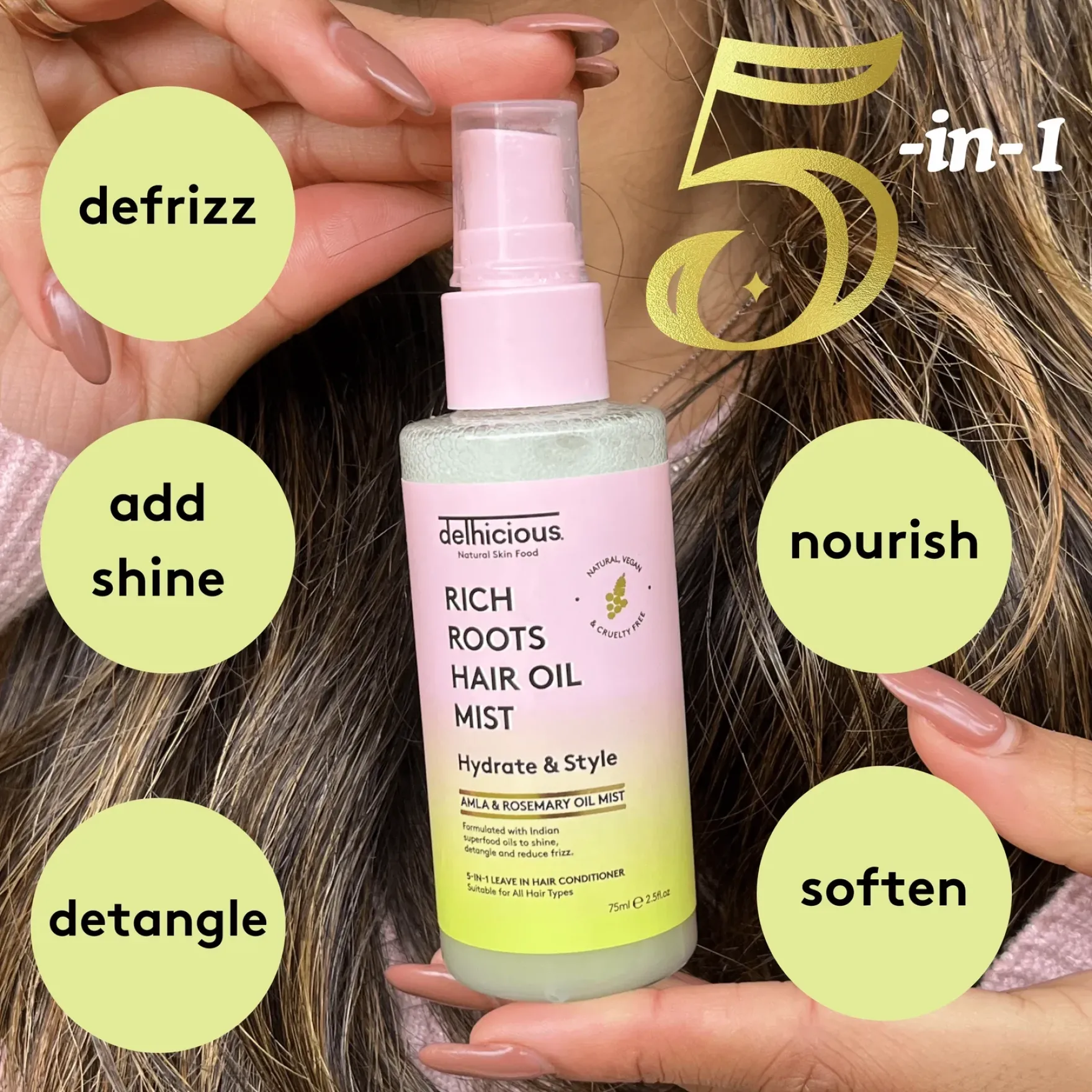 Rich Roots 5-in-1 Hair Oil Mist Leave In Conditioner