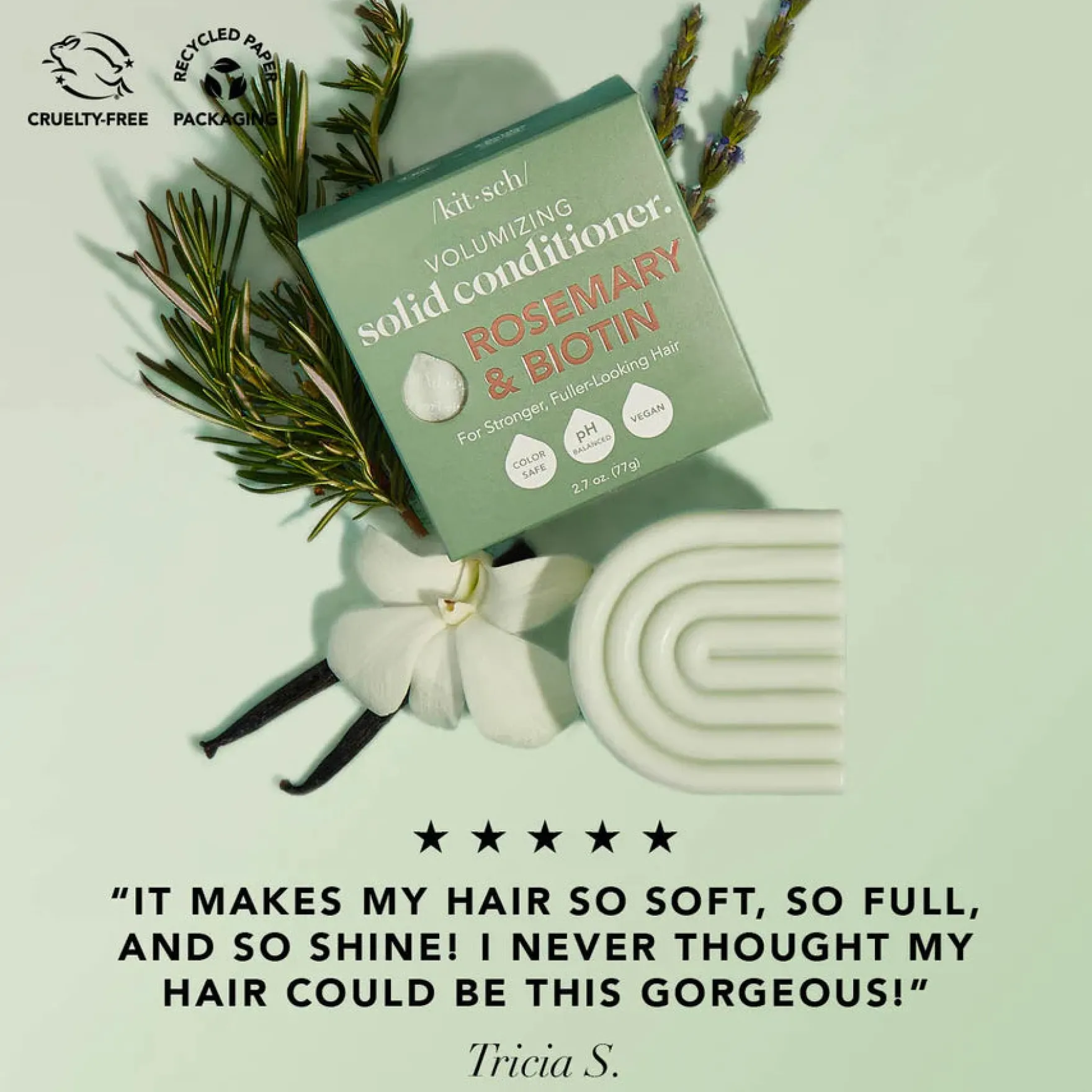 Rosemary & Biotin Volumizing Solid Conditioner Bar