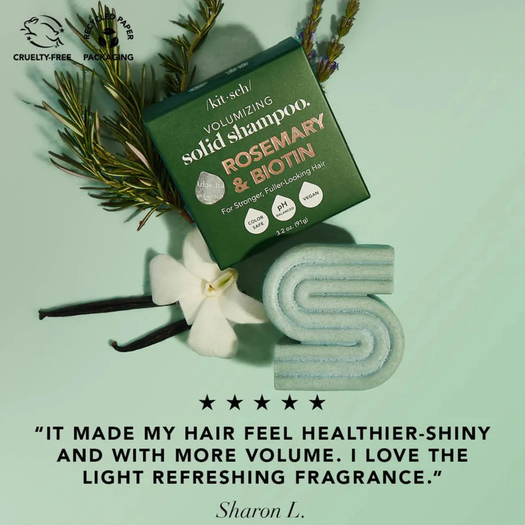 Rosemary & Biotin Volumizing Solid Shampoo Bar