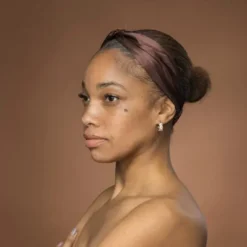Satin Headband With Twist Brown