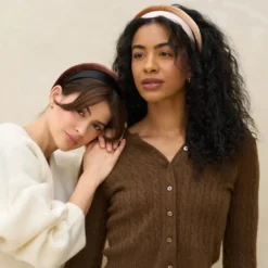 Satin & Velvet Headbands Black/Cocoa