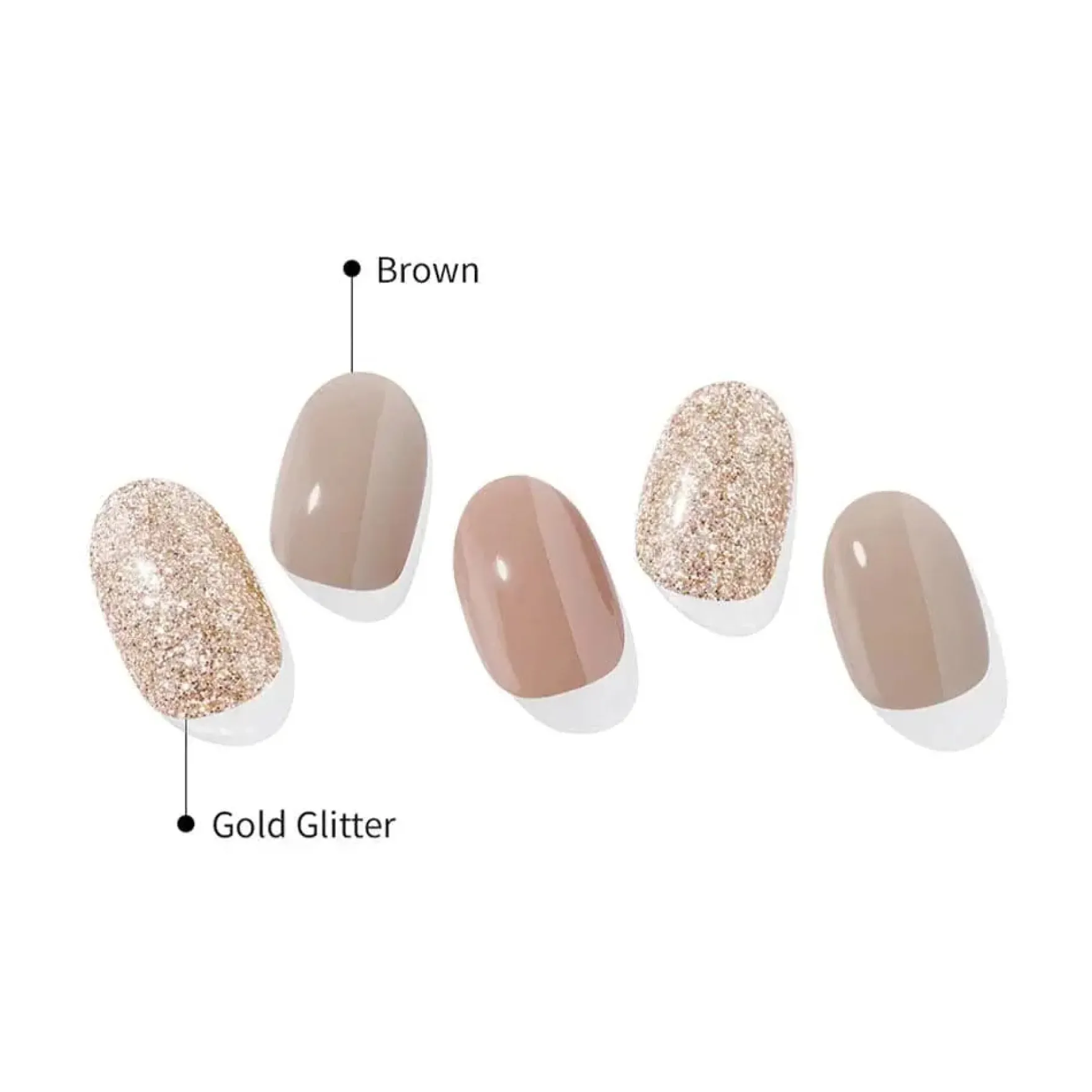 Semi Cured Gel Nail Strips N Carmel