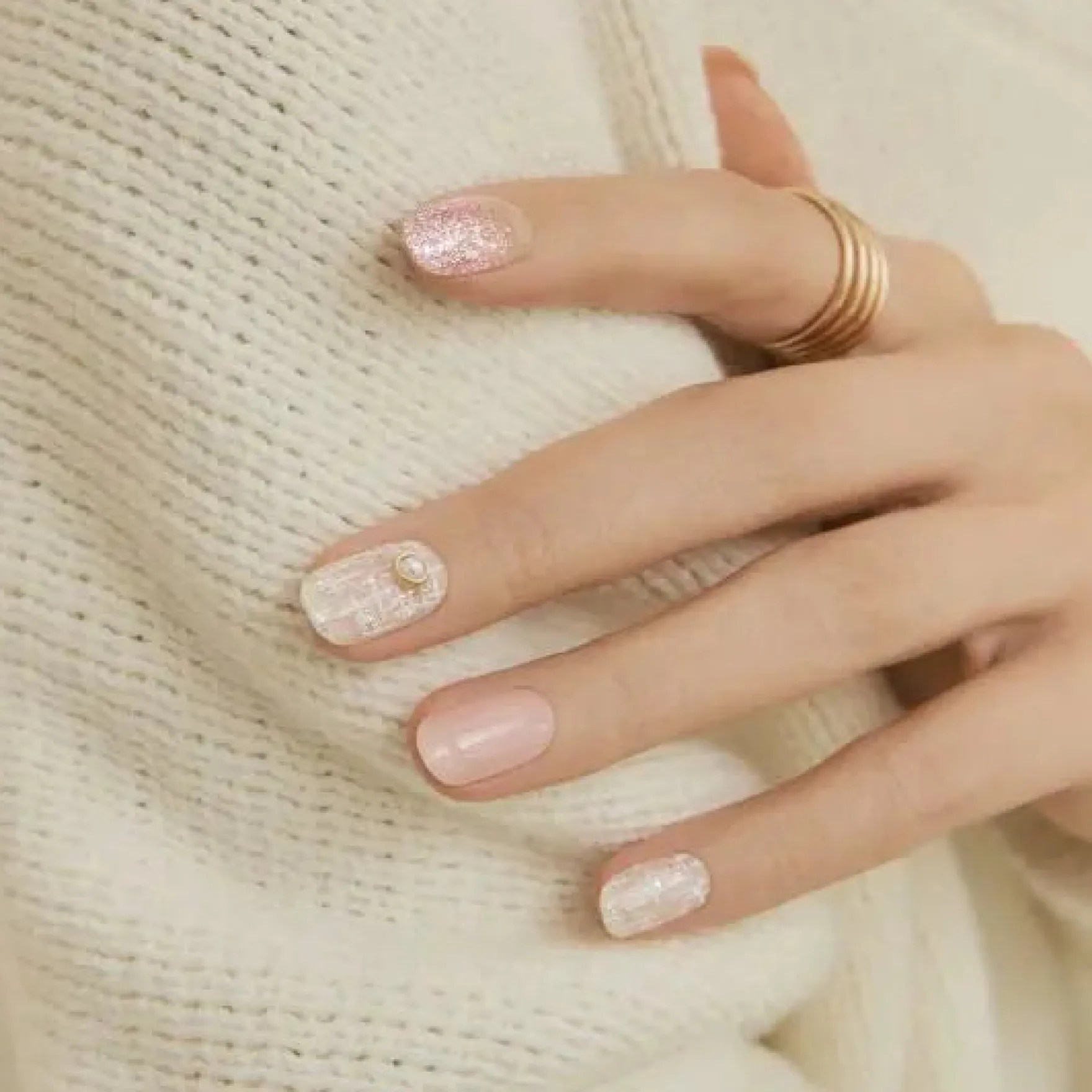 Semi Cured Gel Nail Strips N Perle De Coco