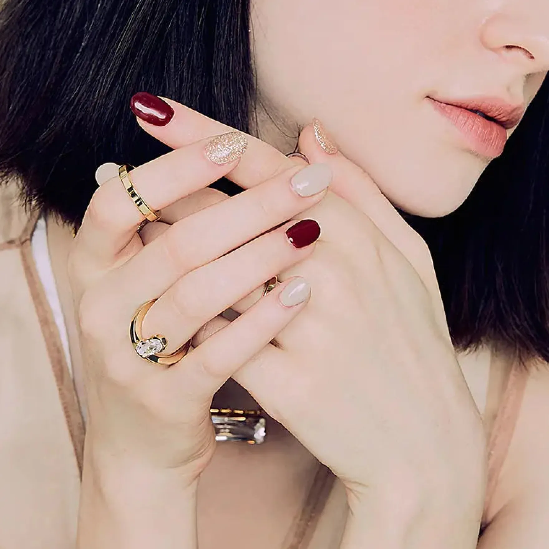 Semi Cured Gel Nail Strips N Rosewood