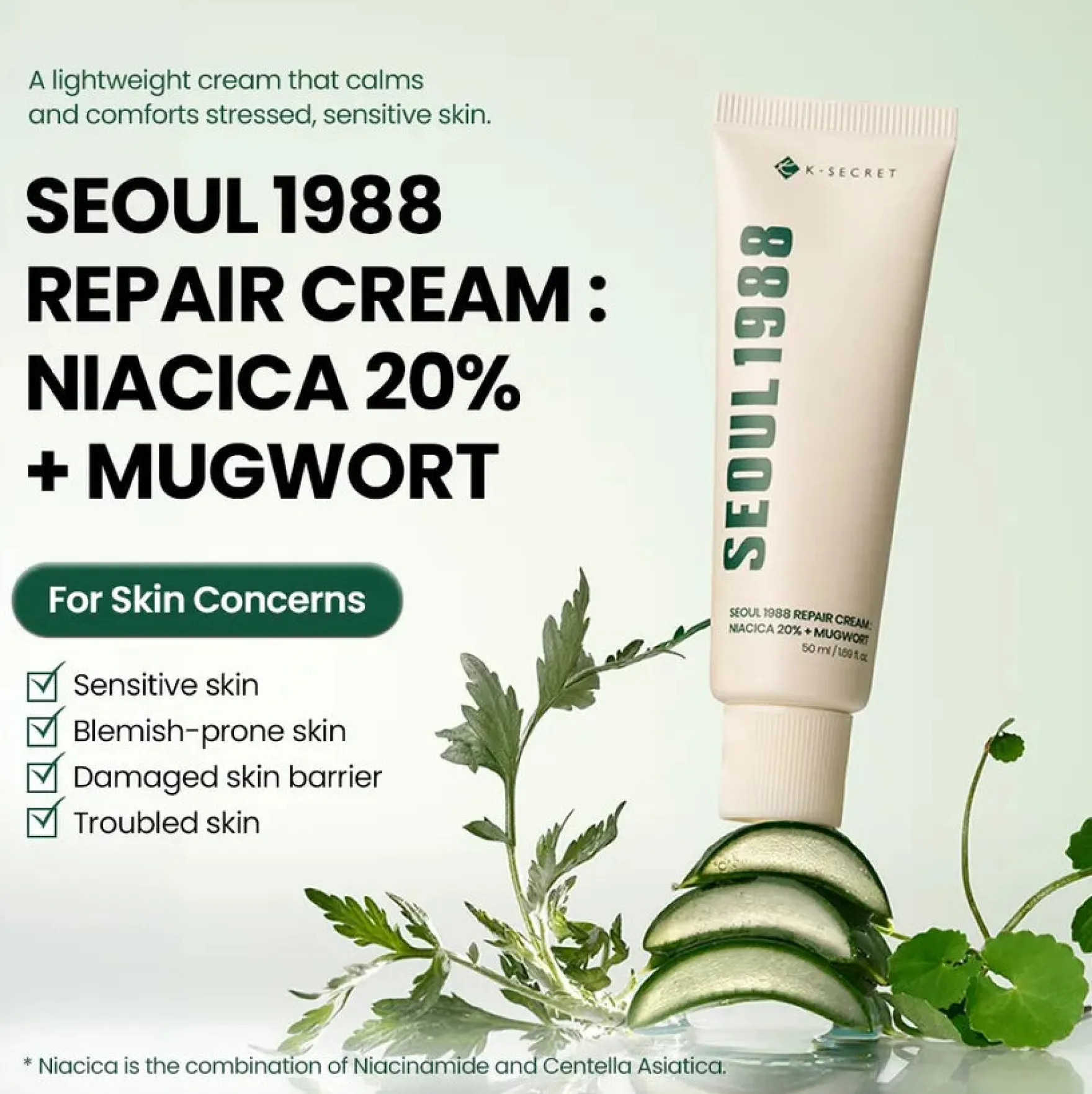 Seoul 1988 Repair Cream Niacica 20% + Mugwort