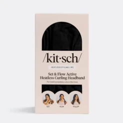 Set & Flow Heatless Curling Headband Black