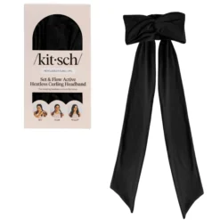 Set & Flow Heatless Curling Headband Black