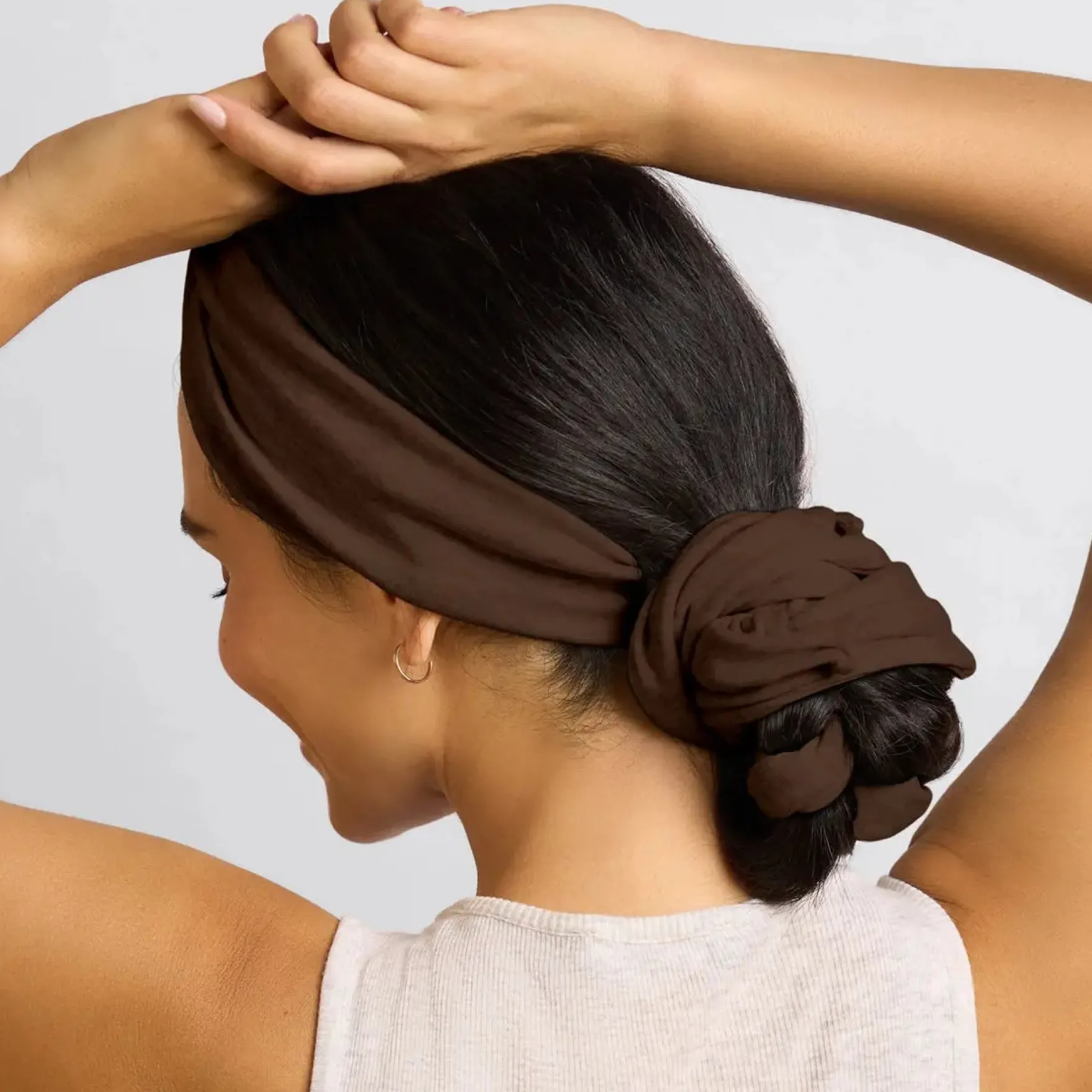 Set & Flow Heatless Curling Headband Chocolate Brown