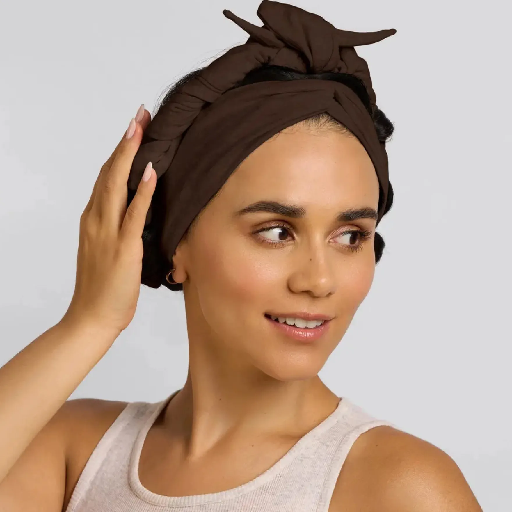 Set & Flow Heatless Curling Headband Chocolate Brown