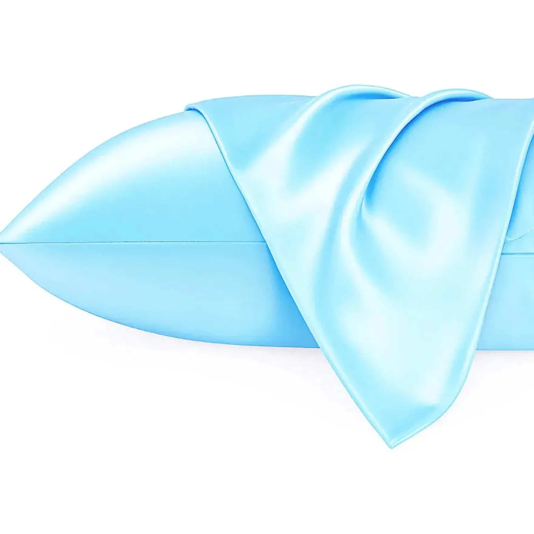 Silky Satin Pillowcase Light Blue