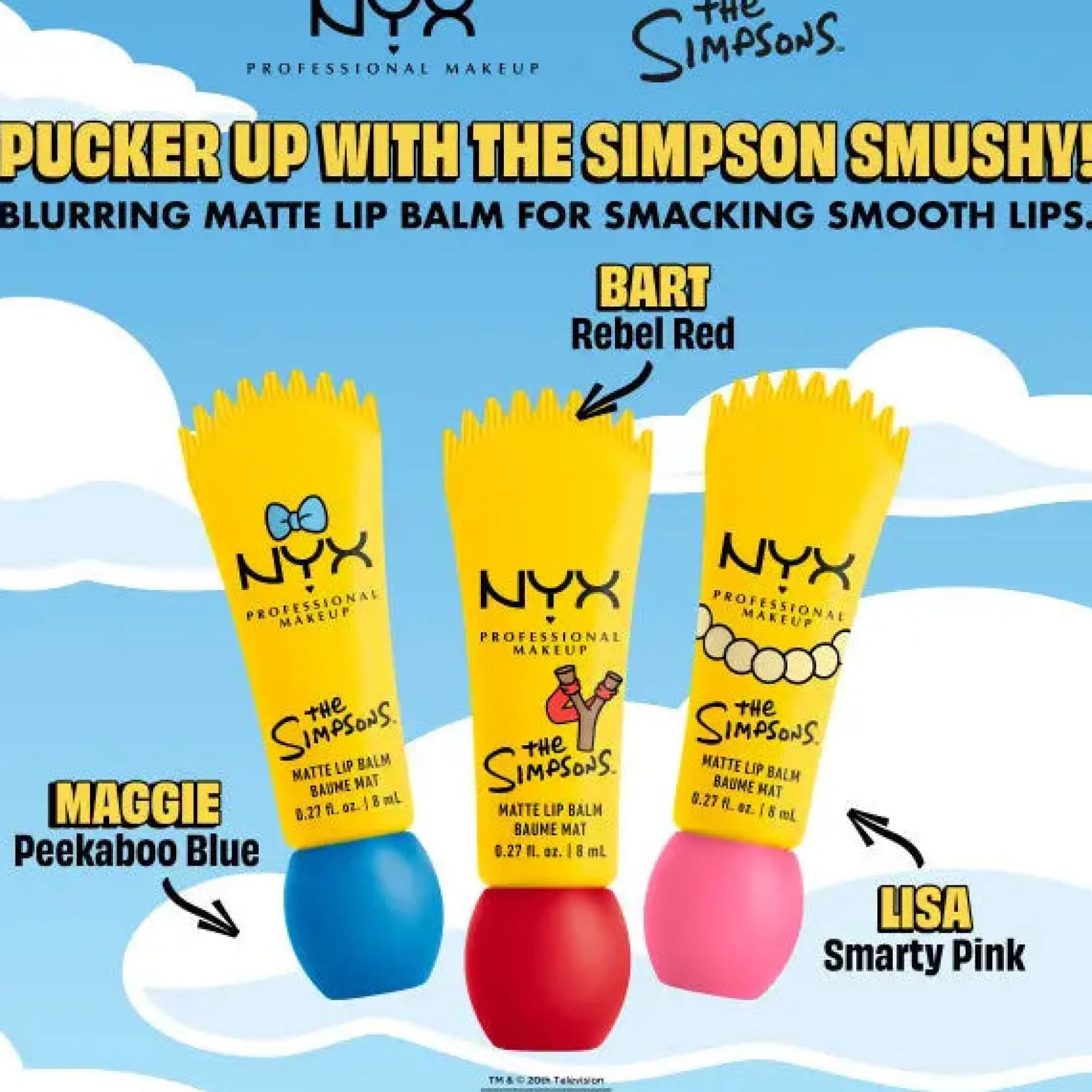 Simpson Smushy Blurred Finish Matte Lip Balm Bart Rebel Red