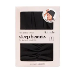 Sleep Beanie With Satin Lining Black