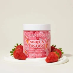 Soap And Scrub Strawberry Swirl