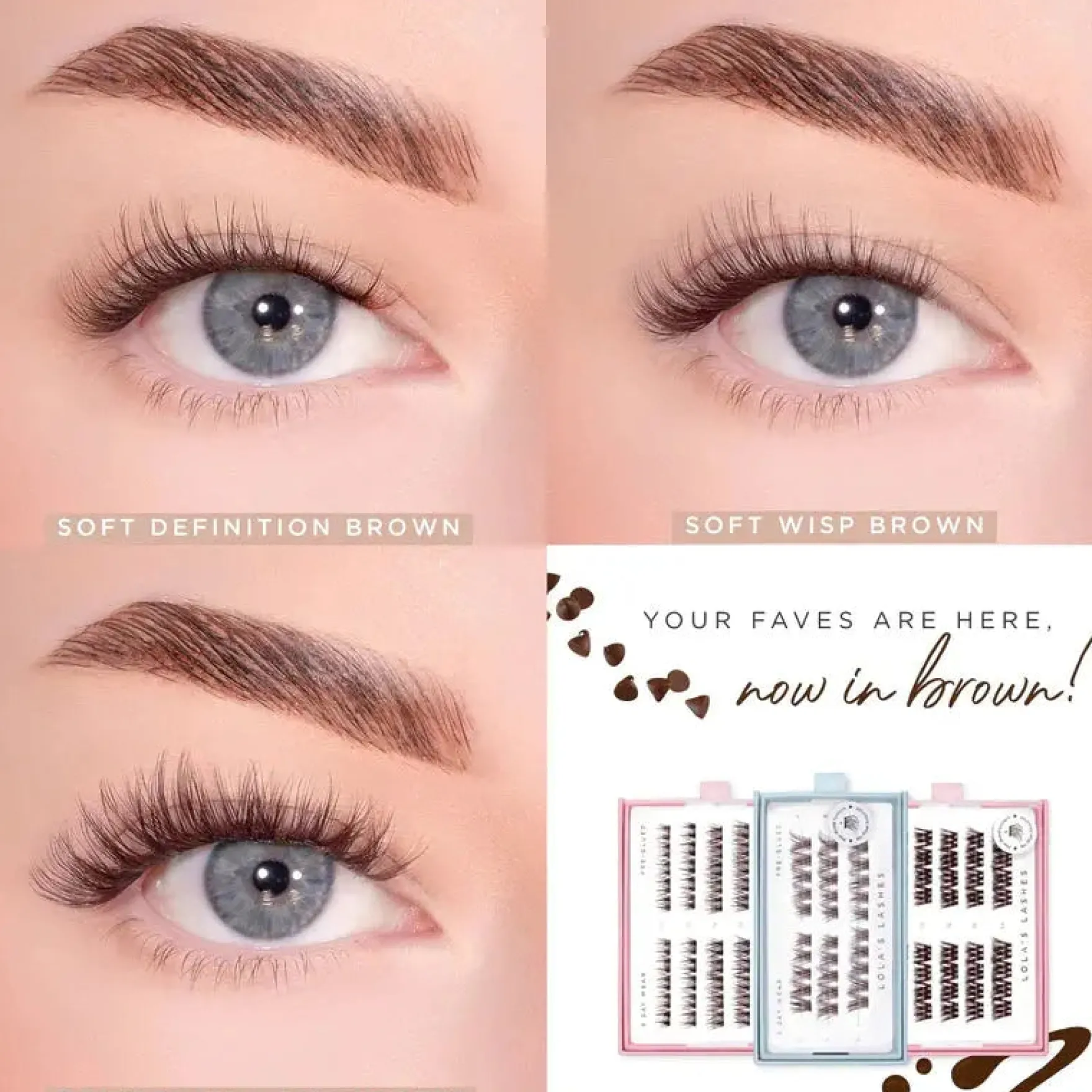 Soft Definition Dark Brown Pre-Glued Lashes