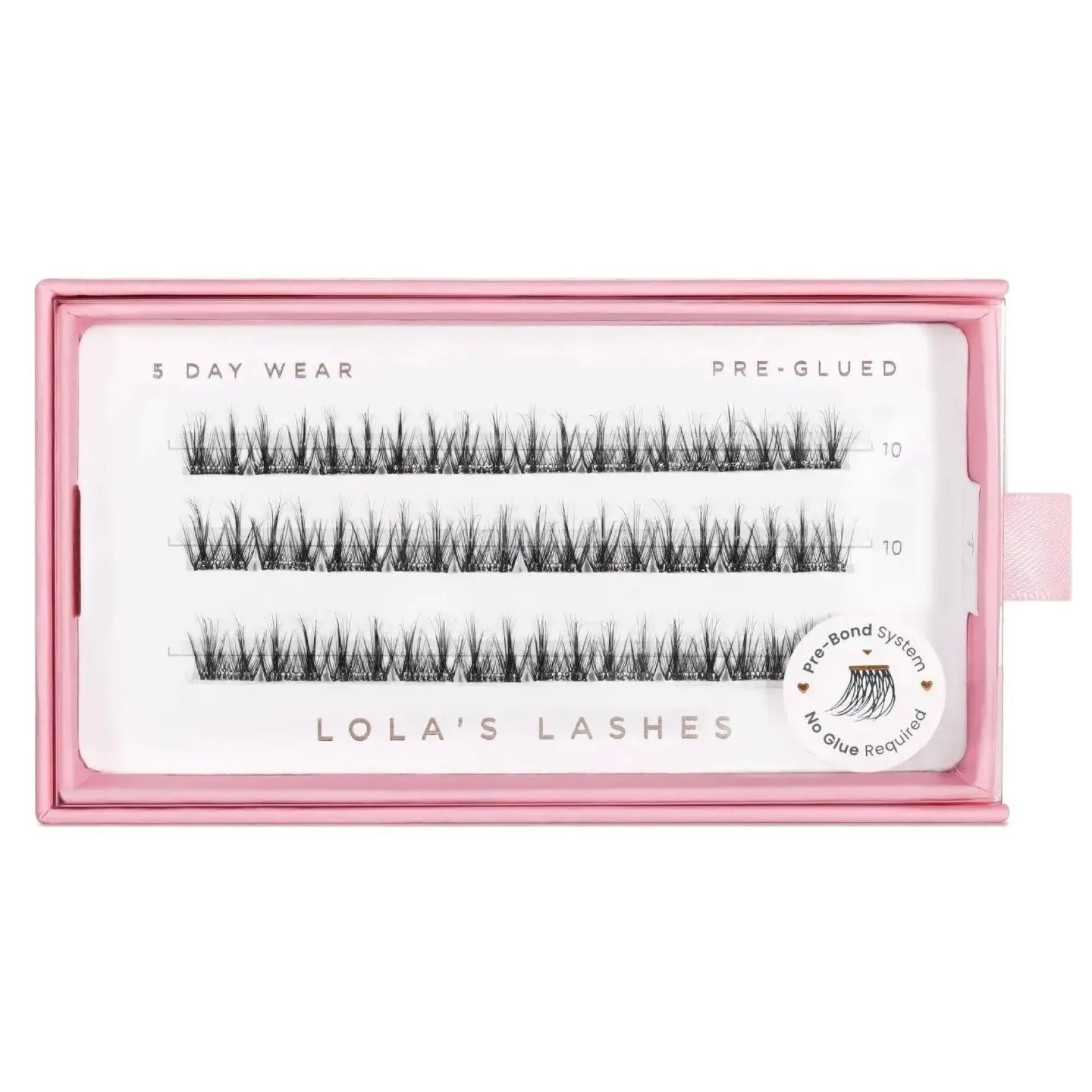 Soft Definition Single Length Pre-glued Lashes 10 mm Short