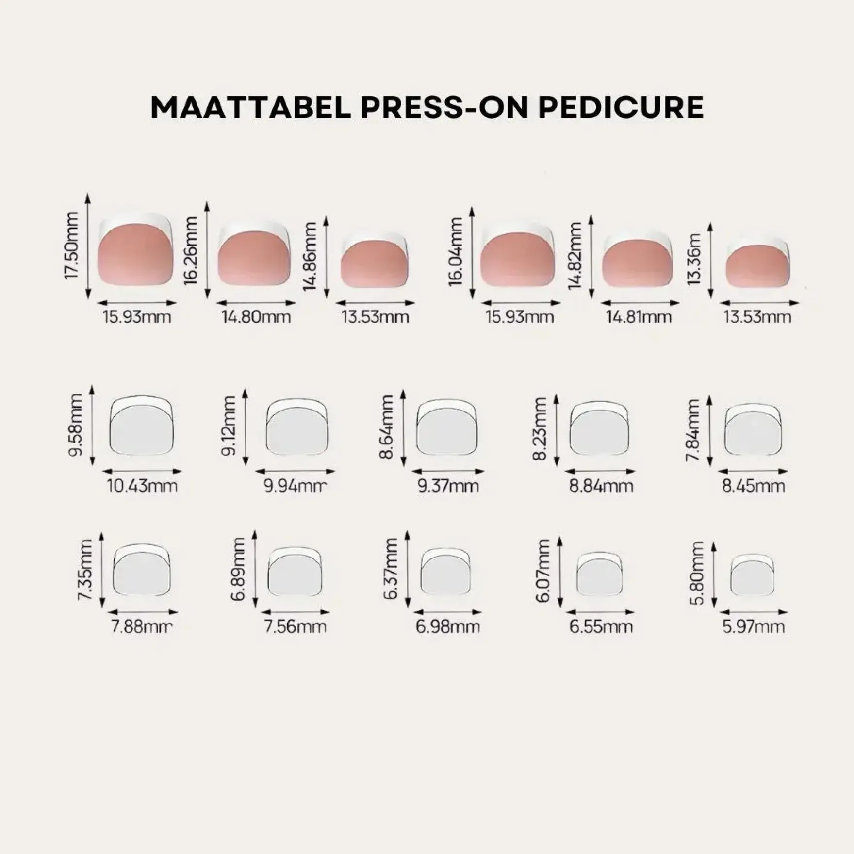 Soft Gel Press-On Toe Nails Celine
