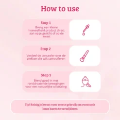Soft Pink & Gold Brightening Concealer Brush