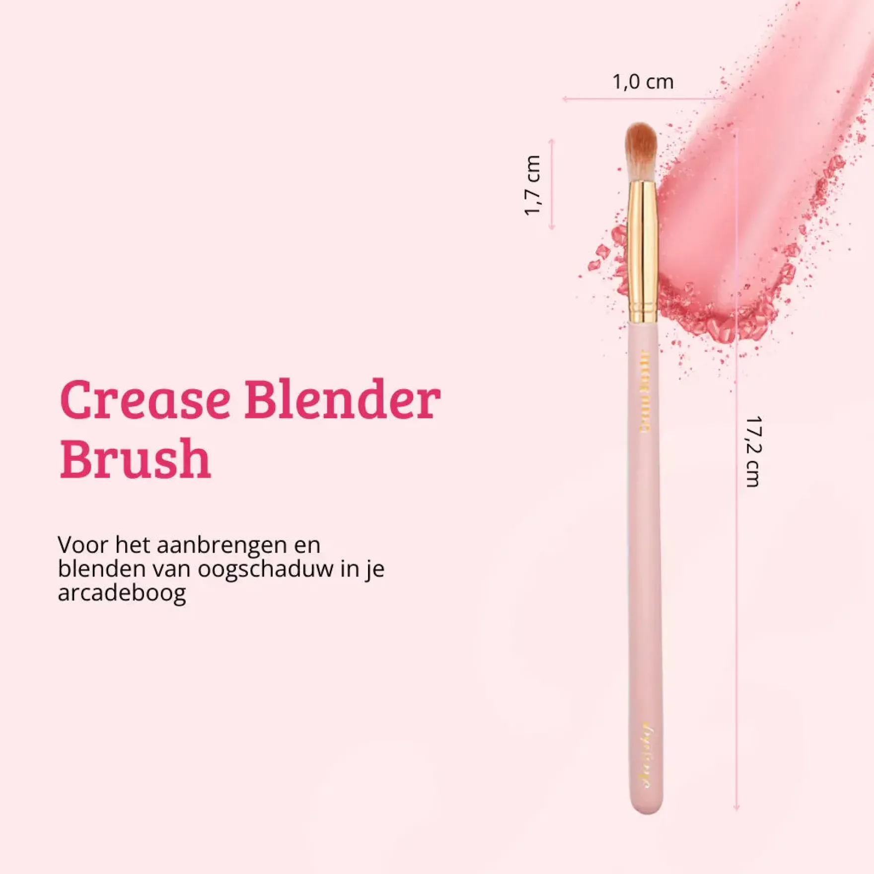 Soft Pink & Gold Crease Blender Brush