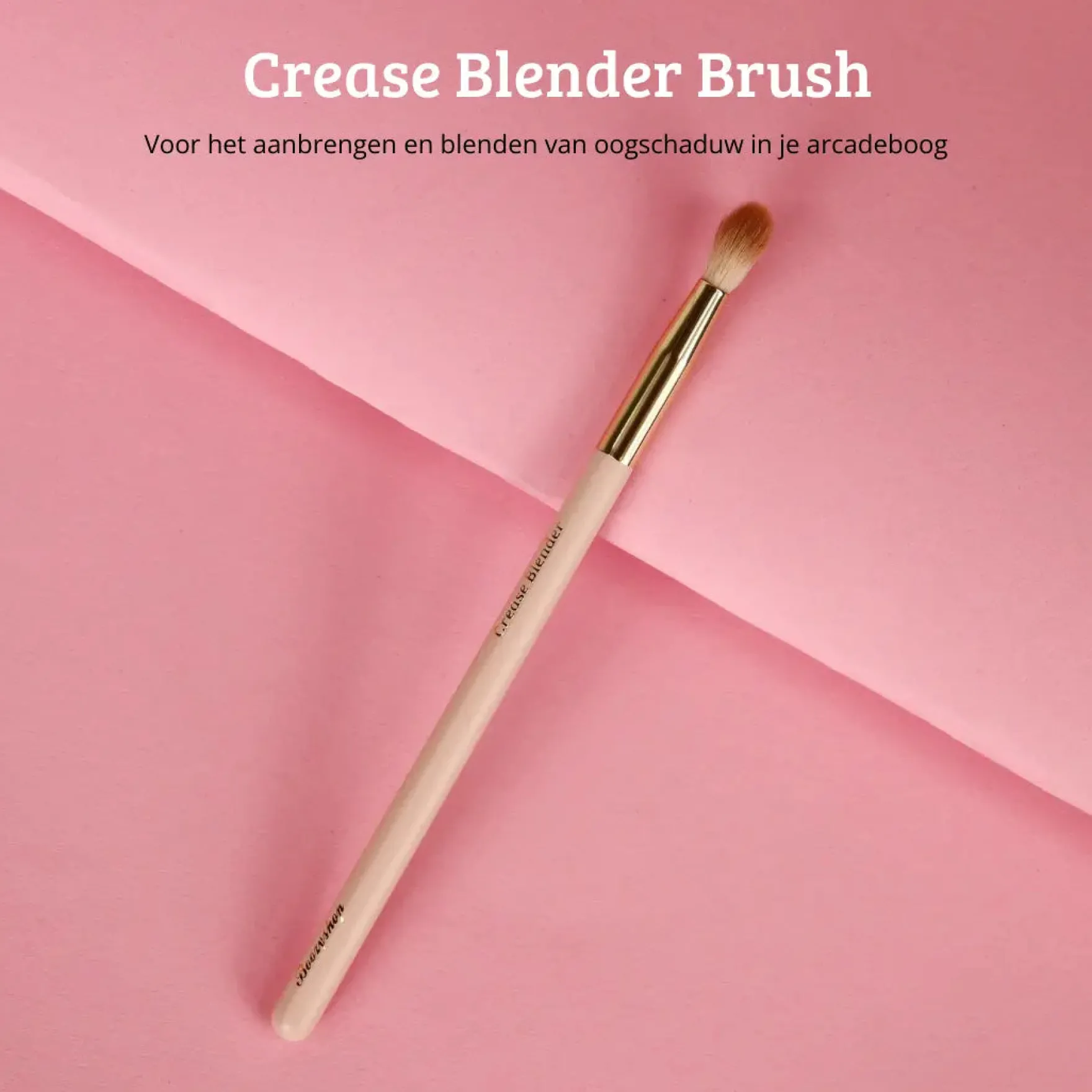 Soft Pink & Gold Crease Blender Brush
