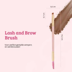 Soft Pink & Gold Lash and Brow Brush
